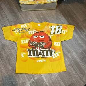 Vintage Kyle Busch #18 NASCAR M&M's All Over Print AOP T-Shirt Size 2XL